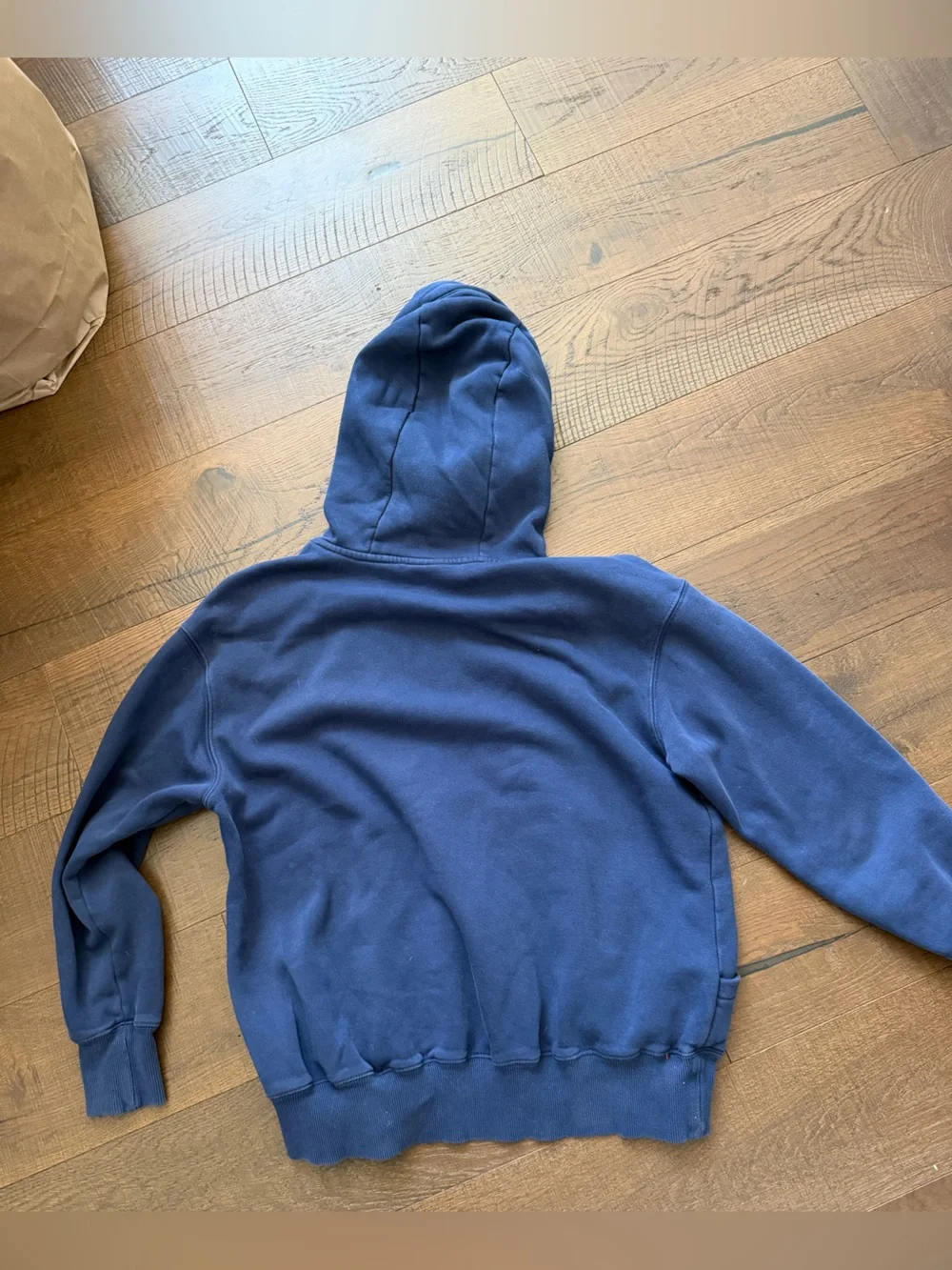 Nike Navy Blue Pullover Hoodie with Black Swoosh